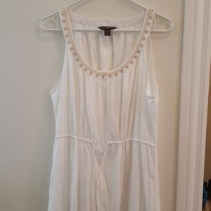Tommy Bahama maxi white dress with cinch cord wais